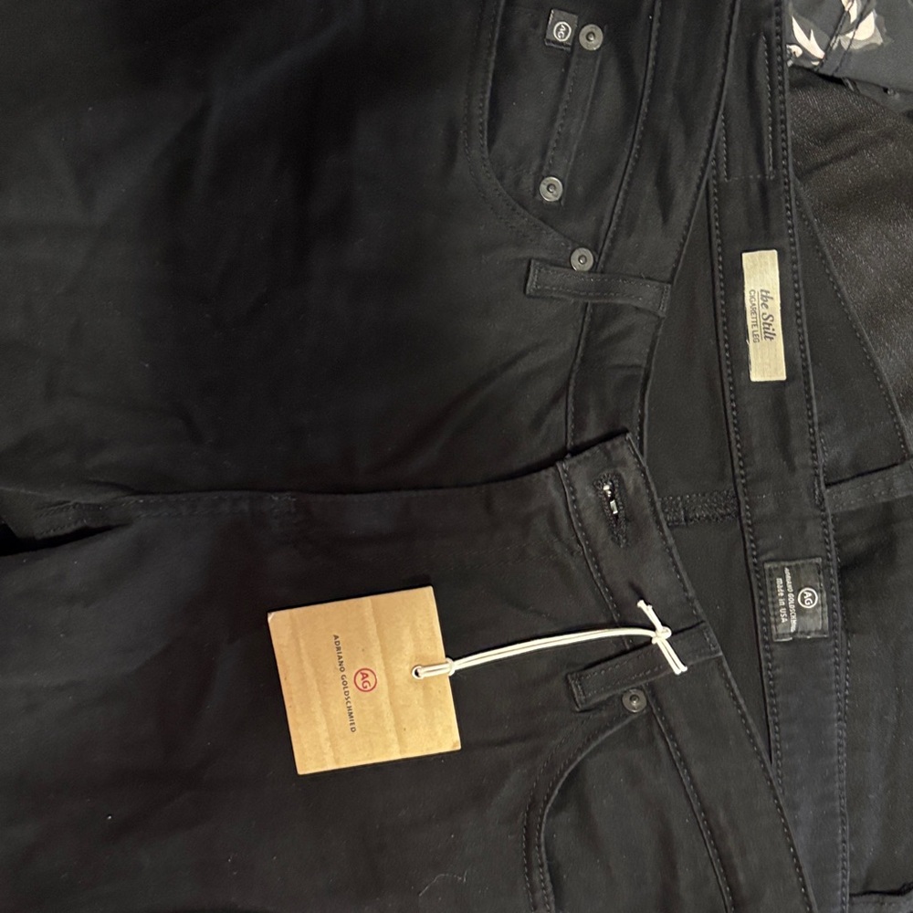 AG Women's Black Stilt Jeans size 32 New with tags never worn. Dark black - Picture 2 of 6
